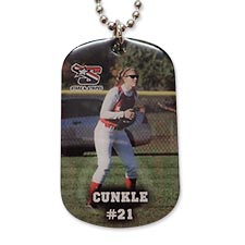 softball player dog tag