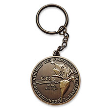 Die Struck Metal Keychain